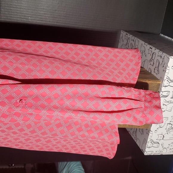 Candie's Pink/White Long Sleeve Blouse. Roll Tab Sleeves. Size L. - Picture 4 of 7